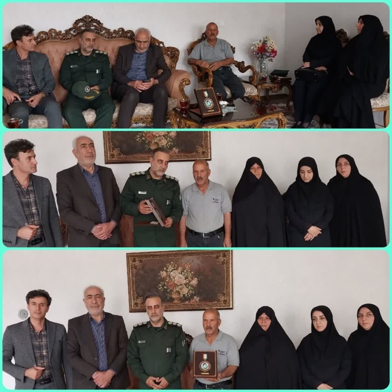 اهداء نشان سرو به خانواده معزز شهید والامقام محمود قربانی طجر در شهرستان ملایر