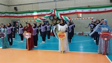 آیین افتتاحیه المپیاد ورزشی درون مدرسه ای ویژه دختران در روستای حسین آباد شاملو
