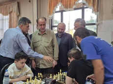 بازدید حاجی‌بابایی از روند برگزاری هجدهمین دوره مسابقات بین‌المللی شطرنج ابن‌سینا