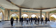 آیین  غبارروبی و عطرافشانی گلزار مطهر شهدا فامنین
