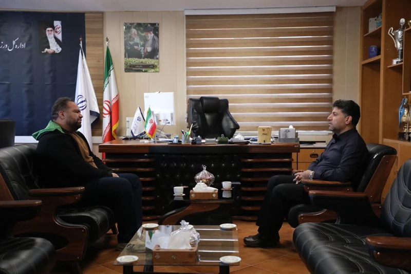 دیدار مدیرکل ورزش و جوانان استان همدان با سلطانی قوی‌ترین مردان کشور