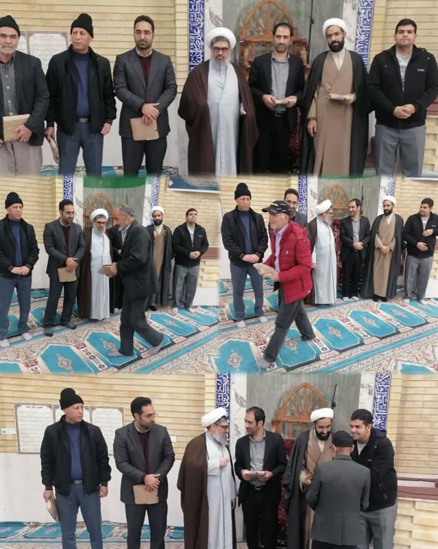 تجلیل از پدران حاضر در نماز عبادی سیاسی جمعه در اسلامشهر آق گل گرامیداشت روز پدر