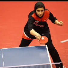 پیروزی تیم ملی تنیس روی میز ایران مقابل حریف خود با حضور بانوی همدانی