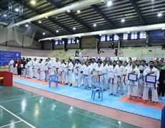 آغاز مسابقات قهرمانی کاراته کارگران مردان کشور در همدان گرامیداشت شهدای جنگ ۱۲روزه