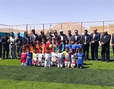 افتتاح زمین چمن مصنوعی مینی‌فوتبال روستای قینرجه رزن