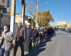 سوگواری جامعه ورزش شهرستان ملایر در مراسم عزاداری بانوی دوعالم حضرت فاطمه زهرا سلام‌الله‌علیها