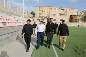بازدید میدانی مدیرکل ورزش و جوانان استان  از اماکن ورزشی شهر همدان