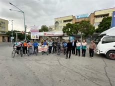 رکابزنی دوچرخه سواران همدانی به مقصد مشهد مقدس