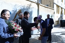 استقبال از مهدی حیدریان ملی پوش همدانی تیم ملی هندبال ساحلی کشور