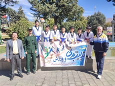 حضور ورزشکاران شهرستان تویسرکان در نماز جمعه به مناسبت هفته تربیت بدنی