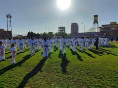 برگزاری همایش بزرگ کاراته‌کاران بانوان شهرستان تویسرکان به مناسبت هفته تربیت‌بدنی