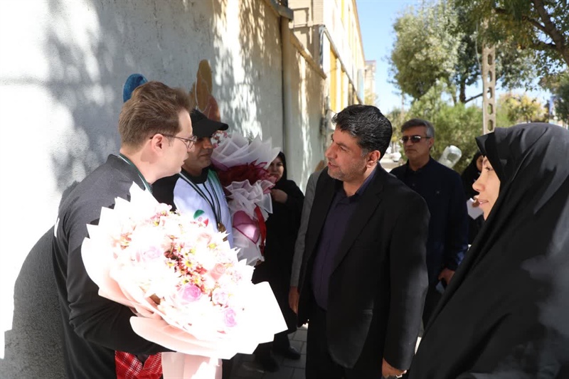 مراسم استقبال از میلاد سوری و نعمت سرافراز، ملی‌پوشان همدانی تیم ملی گلبال برگزار شد