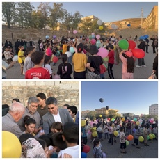 جشنواره بادکنک ها در اسدآباد؛ آسمان رنگی به مناسبت هفته وحدت