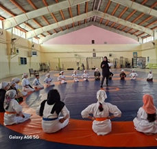 مراسم قرائت وصیت‌نامه بسیجی شهید محمد رسول رضایی در باشگاه کاراته شهرستان اسدآباد