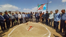 کلنگ زنی زمین چمن مصنوعی روستای گنده جین و روستای فیسیجان