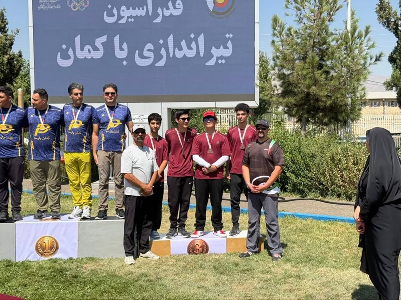 تیم کامپوند کمانکده تیرداد همدان سوم لیگ برتر تیراندازی با کمان کشور شد