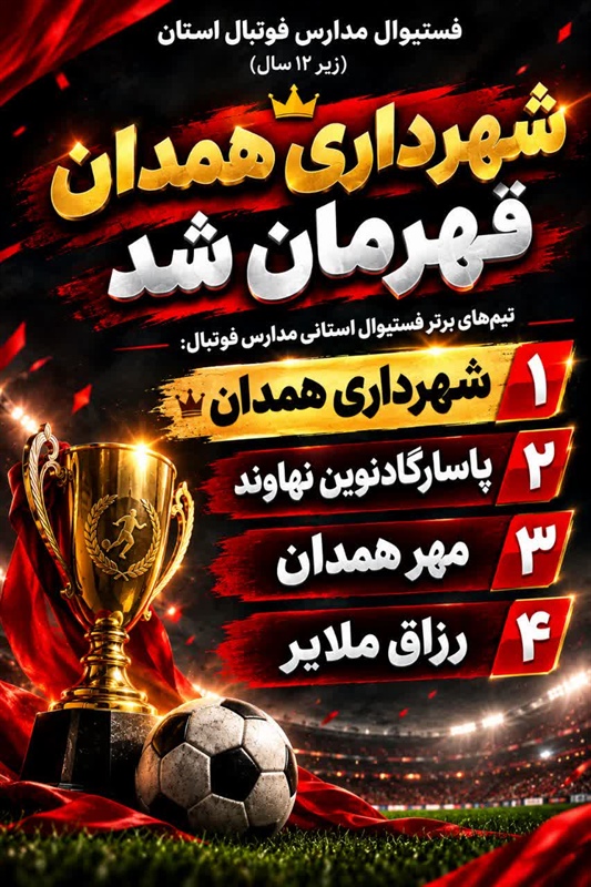 فستیوال مدارس فوتبال استان همدان رده‌سنی زیر ۱۲ سال