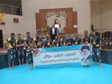 آیین نواختن زنگ ورزش و تربیت بدنی در سالن باستانی شهید رسول خلیلی شهرستان فامنین