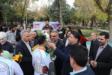 آیین استقبال از مدال‌آور دوومیدانی بازی‌های پاراآسیایی ناگویا