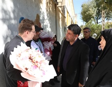 مراسم استقبال از میلاد سوری و نعمت سرافراز، ملی‌پوشان همدانی تیم ملی گلبال برگزار شد