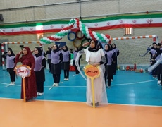 آیین افتتاحیه المپیاد ورزشی درون مدرسه ای ویژه دختران در روستای حسین آباد شاملو