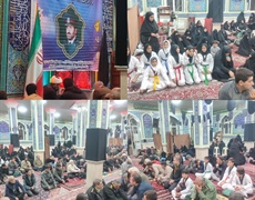 برگزاری یادواره شهدای ورزشکار و سردار شهید بهرام آریافر در محله جولستان تویسرکان به مناسبت هفته بسیج