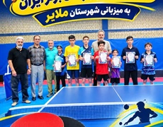 مسابقات تنیس روی میز جایزه بزرگ نوجوانان برتر ایران  در  ملایر برگزار شد